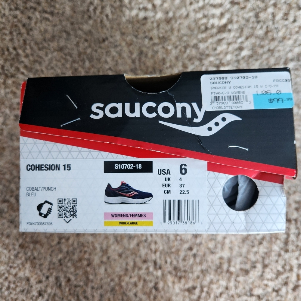 Saucony Women's Sneakers Cohesion 15 - Navy and Pink - Picture 4 of 4
